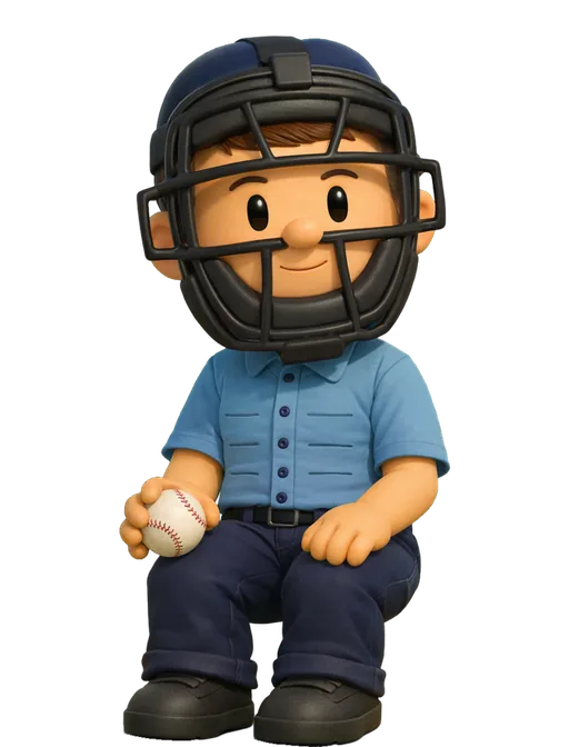 Ryan Gilbert drawn as a chunky cartoon kid on the Backyard Designers bench