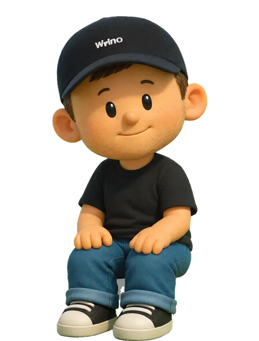 Mackey Saturday drawn as a chunky cartoon kid on the Backyard Designers bench